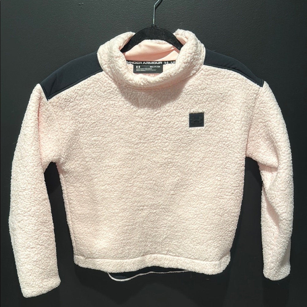 Women’s S. Under Armour Light Pink Sherpa Fleece Pullover